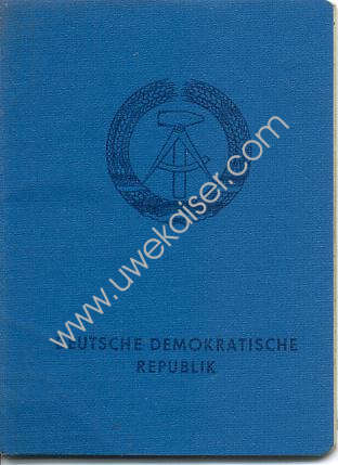 Personalausweis der DDR - Vorderseite