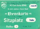 Ehrenkarte Tribüne des FC Carl Zeiss Jena