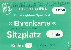 Ehrenkarte Tribne des FC Carl Zeiss Jena