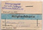 Mitgliedskarte der Konsum-Genossenschaft